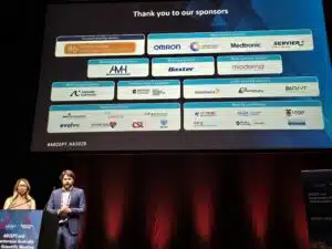 2025 ASCEPT-Hypertension Australia Joint Scientific Meeting co-chairs Dr Quynh Dinh and Dr Luke Grundy highlight the generous meeting sponsors.